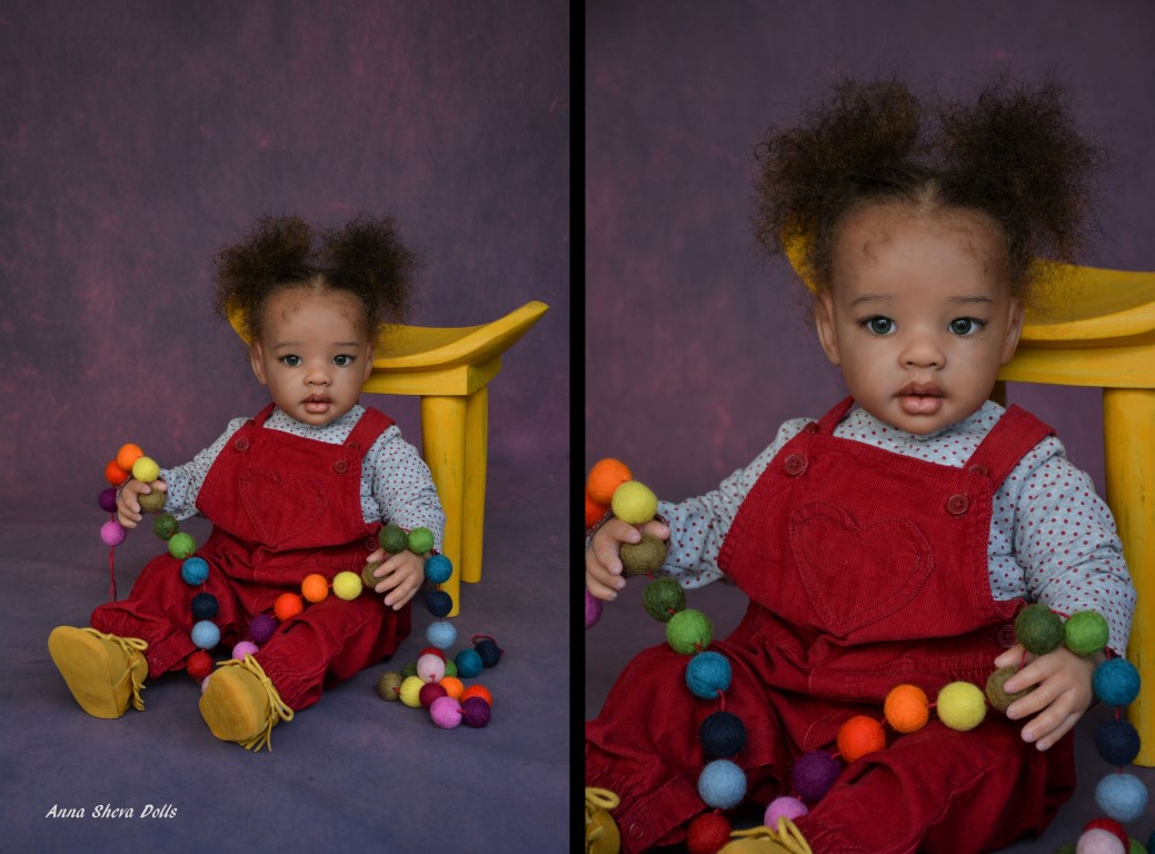 OOAK ethnic AA biracial reborn toddler 