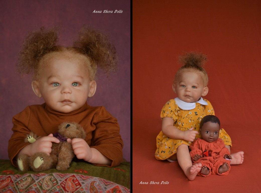 Sheva Dolls OOAK lifelike ethnic biracial reborn toddler doll