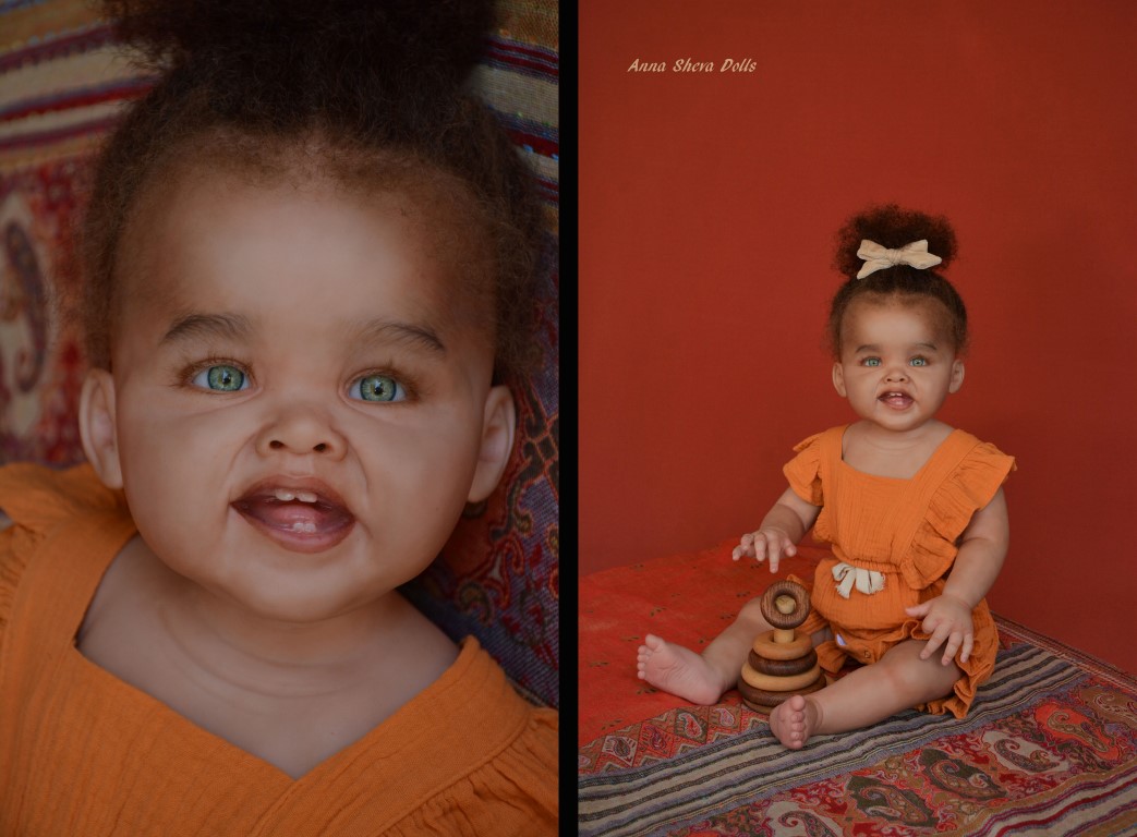 Sheva Dolls OOAK lifelike ethnic biracial reborn toddler art