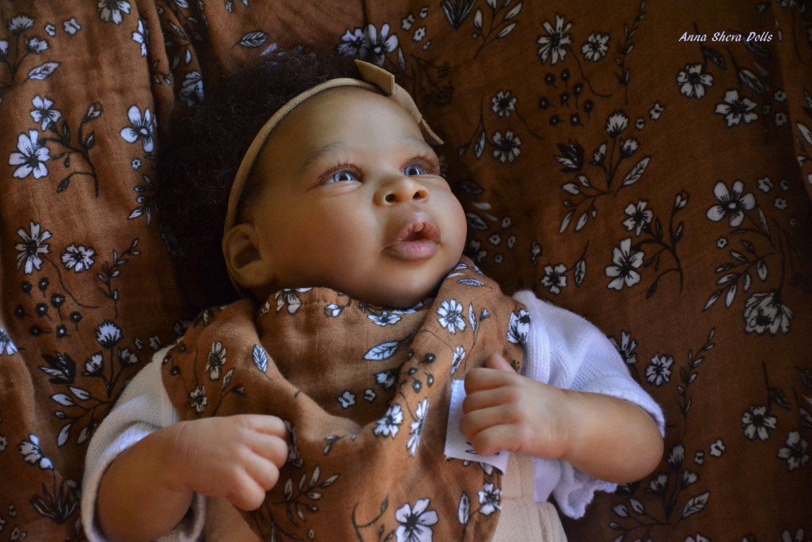 Sheva Dolls OOAK ethnic reborn prototype baby DeShawn Jorja Pigott