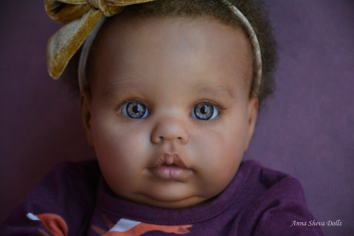 Sheva Dolls  OOAK ethnic biracial reborn baby art doll Chanel