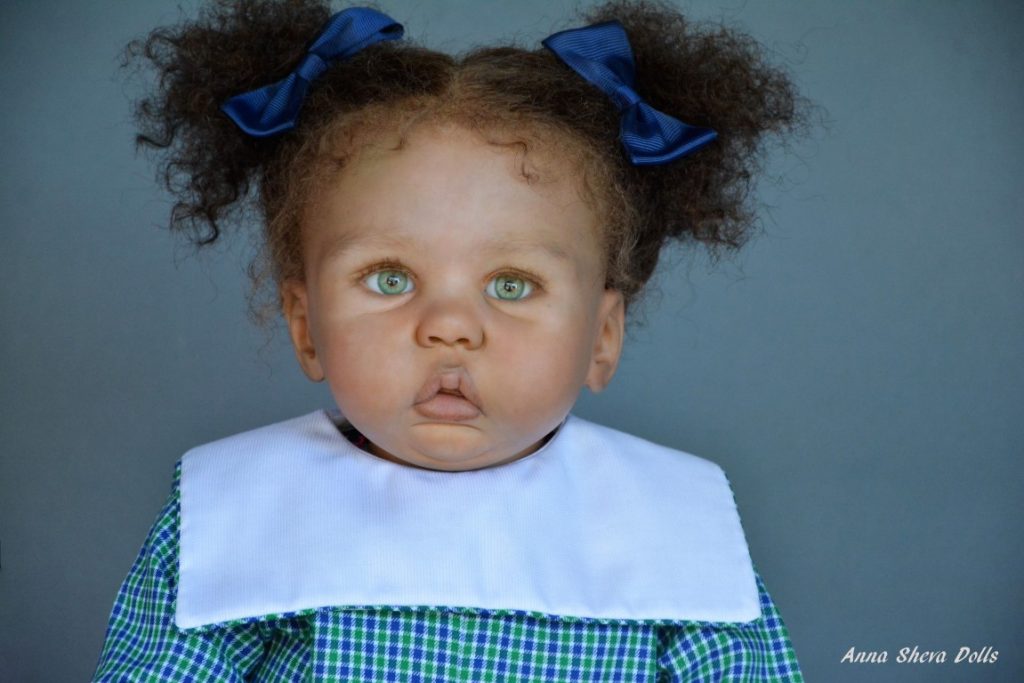 Sheva Dolls OOAK lifelike biracial/mixed race/ethnic reborn art doll