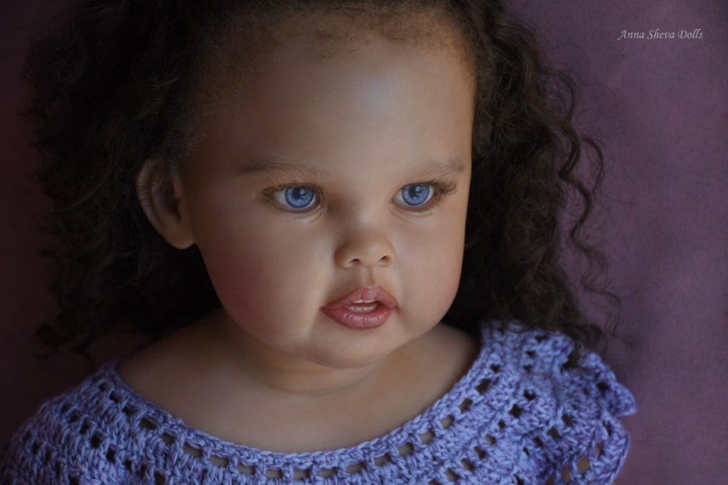 Sheva Dolls OOAK lifelike reborn child art doll Cressida/mixed race