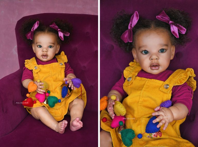 Sheva Dolls OOAK ethnic biracial/mixed race reborn toddler doll Tika